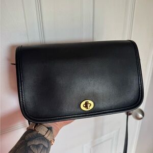 Vintage Coach Pocket Purse Black Crossbody